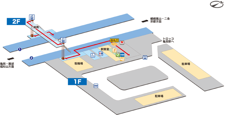 ＪＲ馬堀駅構内案内図