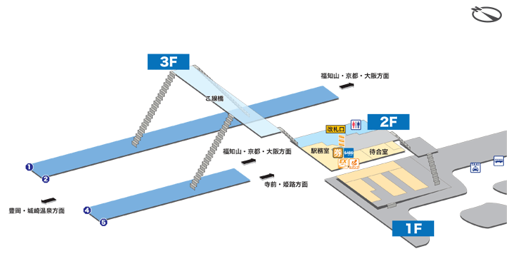 JR和田山駅構内案内図